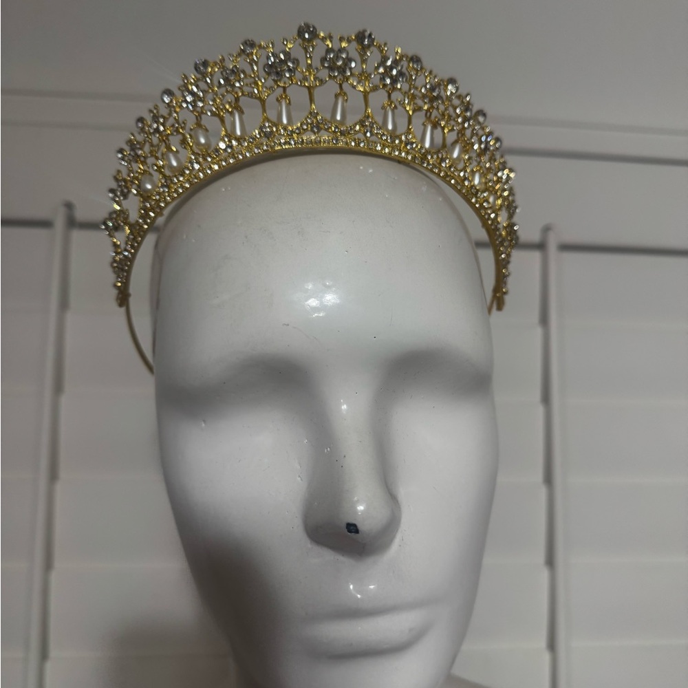 New crown tiara costume Victorian Bridgerton renaissance princess wedding queen